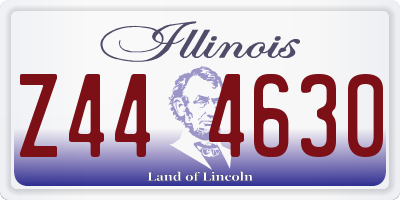 IL license plate Z444630