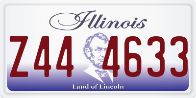 IL license plate Z444633
