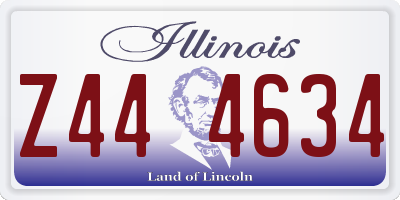 IL license plate Z444634