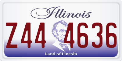 IL license plate Z444636