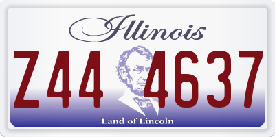 IL license plate Z444637