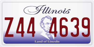 IL license plate Z444639