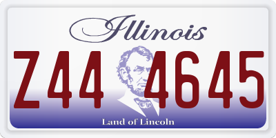 IL license plate Z444645