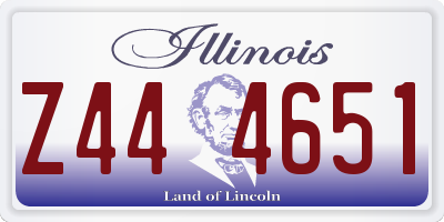 IL license plate Z444651