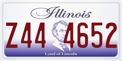 IL license plate Z444652