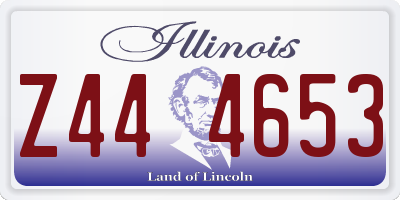 IL license plate Z444653