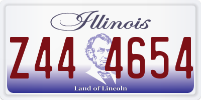 IL license plate Z444654