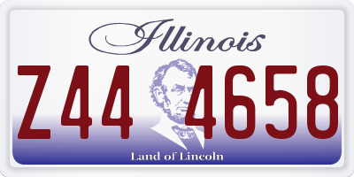IL license plate Z444658