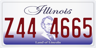 IL license plate Z444665