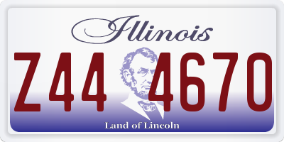 IL license plate Z444670