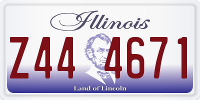IL license plate Z444671