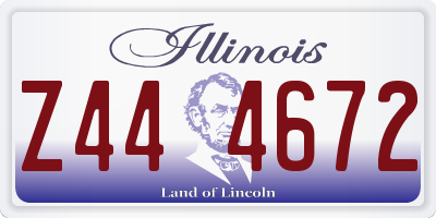 IL license plate Z444672