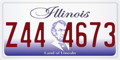 IL license plate Z444673
