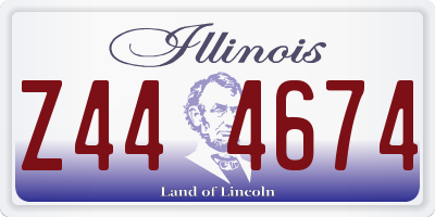 IL license plate Z444674