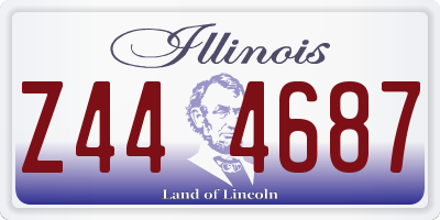 IL license plate Z444687