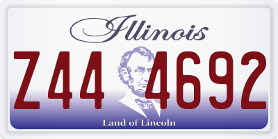IL license plate Z444692