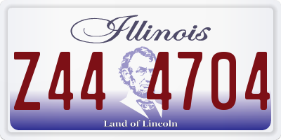 IL license plate Z444704