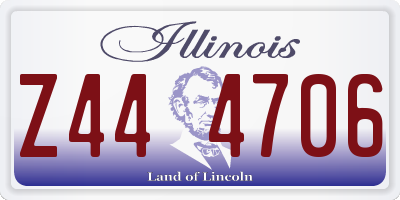 IL license plate Z444706