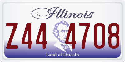 IL license plate Z444708