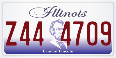 IL license plate Z444709