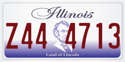 IL license plate Z444713