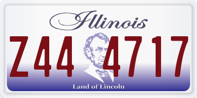 IL license plate Z444717