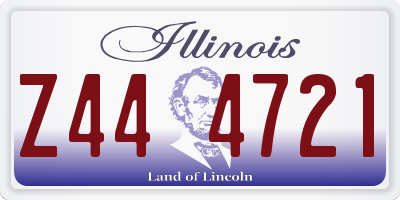 IL license plate Z444721