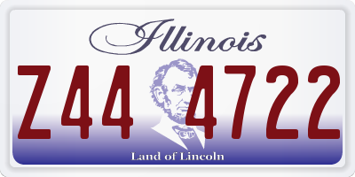 IL license plate Z444722