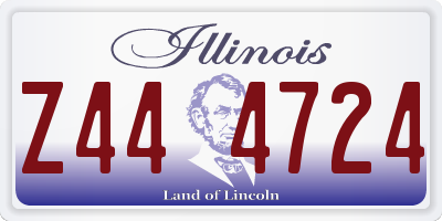 IL license plate Z444724