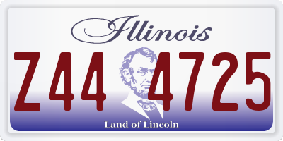 IL license plate Z444725