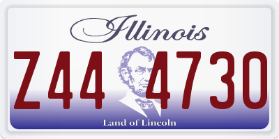 IL license plate Z444730