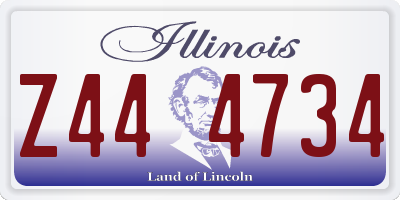 IL license plate Z444734