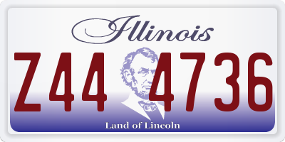 IL license plate Z444736
