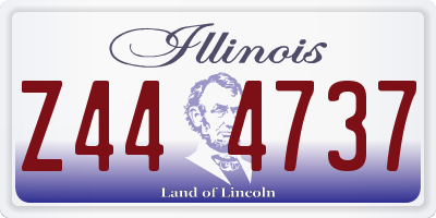 IL license plate Z444737