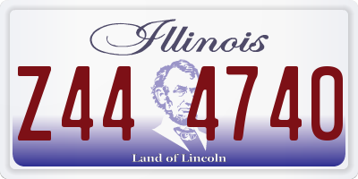 IL license plate Z444740