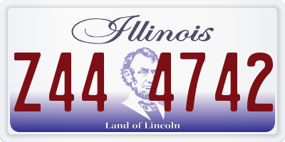 IL license plate Z444742
