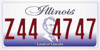 IL license plate Z444747