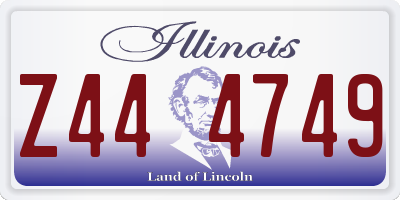 IL license plate Z444749