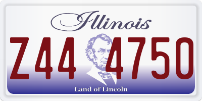 IL license plate Z444750