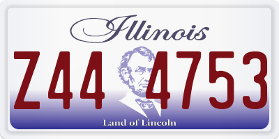 IL license plate Z444753