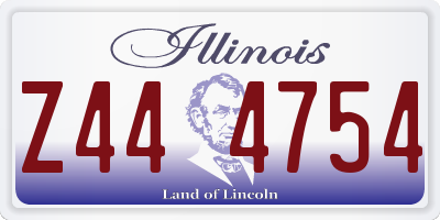 IL license plate Z444754