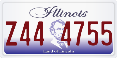 IL license plate Z444755