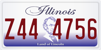 IL license plate Z444756
