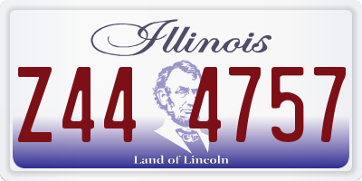 IL license plate Z444757