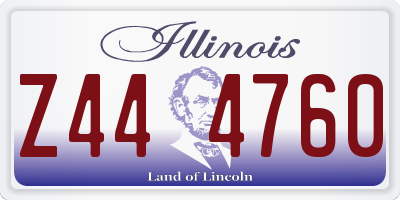 IL license plate Z444760