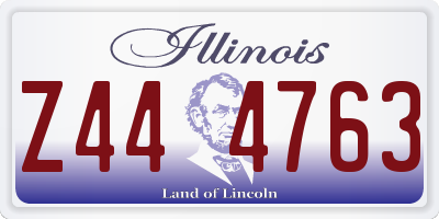 IL license plate Z444763