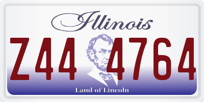 IL license plate Z444764