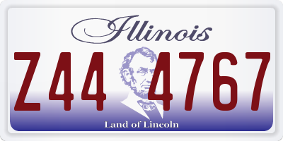 IL license plate Z444767