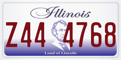 IL license plate Z444768