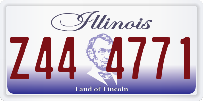 IL license plate Z444771